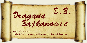 Dragana Bajkanović vizit kartica